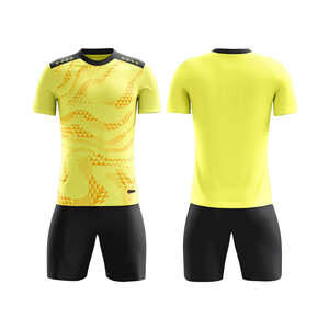 Maillot de football personnalisé avec impression sur tissu jersey uni, modèles d'uniformes de football, ensemble de maillots - Product Image 2