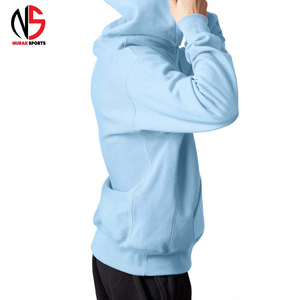 Sweat à capuche personnalisé pour homme, en coton, style streetwear, bleu ciel, polaire respirant, pull-over pour homme, vêtements de sport décontractés, sweat à capuche pour homme - Product Image 3