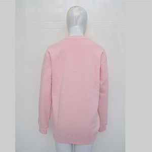 Sudadera extragrande rosa suave para mujer, jersey informal cómodo de algodón y forro polar, ropa urbana, pedidos al por mayor para boutiques - Product Image 2