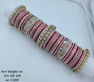 PADMAWATI <b>BANGLES</b> PRIVATE LIMITED High Quality Brass 2m Gold Plated 2m Multi Color Indian Traditional Women's <b>Bangles</b> <b>Set</b> - Product Image 3