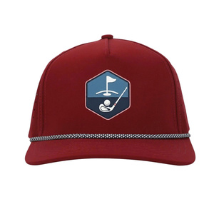 Gorra de Béisbol Snapback con Logotipo Personalizado, Parche de Goma PVC, Visera Plana, 5 Paneles, con Cuerda, Tela Impermeable, Orificios Cortados con Láser, para Tenis y Golf - Product Image 1