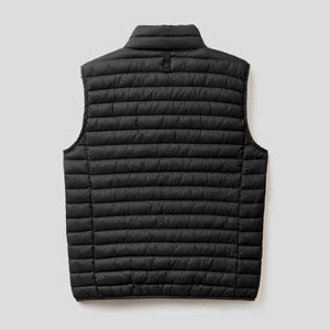 เสื้อกั๊กผู้ชายสีดำล้วนขายดี ผ้าบางเบา คอตั้ง ซิปหน้า เหมาะสำหรับกิจกรรมกลางแจ้ง - Product Image 4