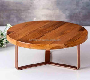 Plato de madera hecho a mano para servir pasteles, herramienta de soporte para pasteles artesanal - Product Image 3