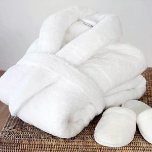 Peignoir de bain thermique décontracté en molleton 100% coton éponge de qualité supérieure pour hommes - Product Image 1