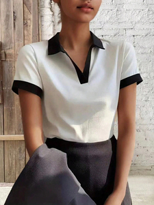 T-shirt personnalisé le plus vendu, 100% coton, polo pour femme, respirant, grande taille, t-shirt uni pour femme, polo à sublimation - Product Image 6
