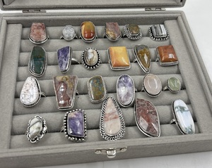 Wholesale Brass <b>Ring</b> Natural Gemstone Assorted <b>Ring</b> Handmade Bulk Lot <b>Rings</b> For Women - Product Image 5
