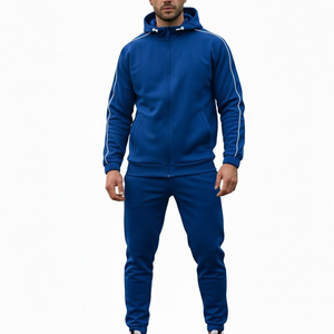 Custom High Quality 100% Cotton Embroidered Patch Logo <b>Tracksuit</b> Set Vintage Style Sweatpants And Hoodie <b>Tracksuit</b> - Product Image 1