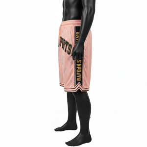 กางเกงบาสเก็ตบอลชาย ผ้าโพลีเอสเตอร์ตาข่ายน้ำหนักเบา แต่งแถบข้างตัดสี โลโก้ติดด้วยกาวร้อน เหมาะสำหรับออกกำลังกาย - Product Image 3