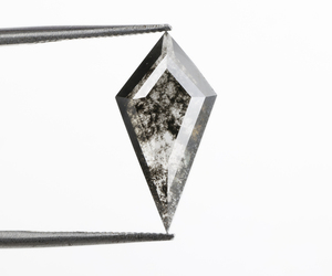 Diamant de laboratoire cultivé au laser, taille cerf-volant unique, 2,0 carats, fantaisie sel et poivre, perçé au laser, diamant de laboratoire sel et poivre personnalisé, vente chaude - Product Image 1