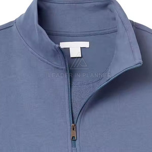 เสื้อสเวตเชิ้ตผู้ชายแบบซิปครึ่งตัวขายดีประจำฤดูหนาว ผ้าฝ้ายฟลีซ 100% สวมใส่สบาย คุณภาพพรีเมียม แห้งเร็ว ระบายอากาศได้ดี - Product Image 4