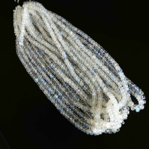 Natural <b>Rainbow</b> Moonstone Rondelle Beads Wholesale Bulk 4MM 6.5MM Faceted Moonstone Gemstone Beads For Jewelry Making Supplies - Product Image 3