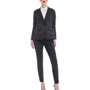 Women Two Piece Suit <b>Set</b> Stylish <b>Blazer</b> Trousers Formal Business Outfit Office Workwear Wholesale - Product Image 4