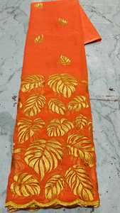 Tela de voile de algodón peinado de alta calidad, transpirable, bordada, tradicional, multicolor, túnica sudanesa para mujer, lafaya. - Product Image 6