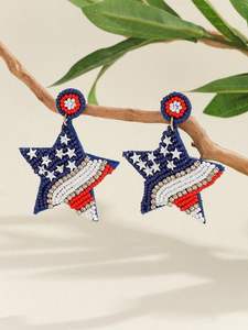 Boucles d'oreilles pendantes faites à la main, colorées et tendance, style bohème, bijoux de mode à prix avantageux - Product Image 6