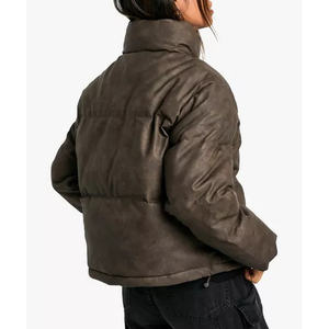 Women <b>Crop</b> <b>Puffer</b> <b>Jacket</b> With Adjustable Hood Short Winter Coat For Outdoor And Daily Wear Lightweight Women <b>Crop</b> <b>Puffer</b> <b>Jacket</b> - Product Image 2
