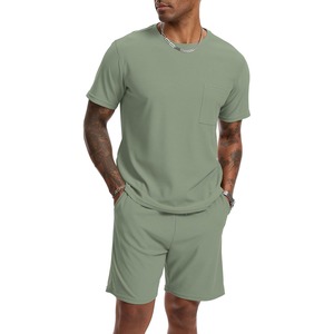 Ensembles courts pour hommes, tenues en 2 pièces, ensembles de survêtements d'été tendance, ensemble décontracté à manches courtes et shorts pour hommes - Product Image 2