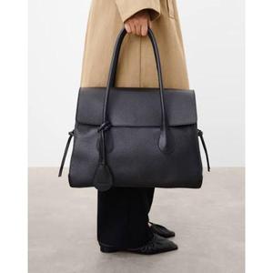 Classic Ladies PU <b>Leather</b> Shoulder Tote <b>Handbag</b> With Contemporary Style Spacious Main Compartment For Work Shopping And Everyday - Product Image 6