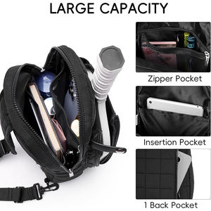 Professional Tennis Sling Bag Quilted <b>Racket</b> Crossbody Backpack with Adjustable Strap for Women and Men - Product Image 4