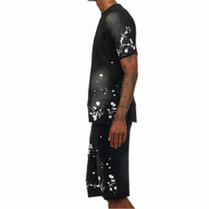Camisetas personalizadas de alta calidad con efecto desgastado, 100% algodón, transpirables, de verano, informales, básicas para hombre, conjunto de camisetas para hombre - Product Image 4