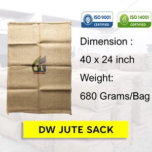 กระสอบป่านขนาด 40x24 นิ้ว น้ำหนัก 680 กรัม แบบ Double Warp สำหรับบรรจุกาแฟ โกโก้ 50 กก. เกรดอาหาร ใช้ซ้ำได้ ยี่ห้อ Goodman Global บังกลาเทศ - Product Image 2