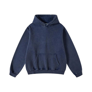 Sweat-shirt à capuche vintage 100 % coton épais délavé à l'acide, respirant, pour l'hiver, unisexe, coupe oversize, streetwear, ODM OEM - Product Image 4