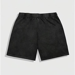 Pantalones Cortos Deportivos Casuales de Cintura Media Estilo Urbano, Tejido de Malla Sólida, Compresión Transpirable, 100% Algodón, Cintura Elástica, Bolsillo Delantero - Product Image 4