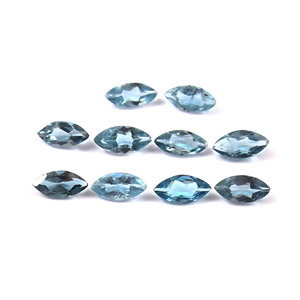 Topacio Azul de Londres, Corte Facetado Marquise, 1.5x3.5mm, Gema Suelta, Proveedor al por Mayor, Precio de Fábrica, Gema de Alta Calidad - Product Image 1