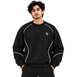 Sweat-shirt zippé personnalisé pour homme, en molleton de coton épais, uni, coupe oversize, style streetwear, mode Y2K, fournisseur USA - Product Image 2