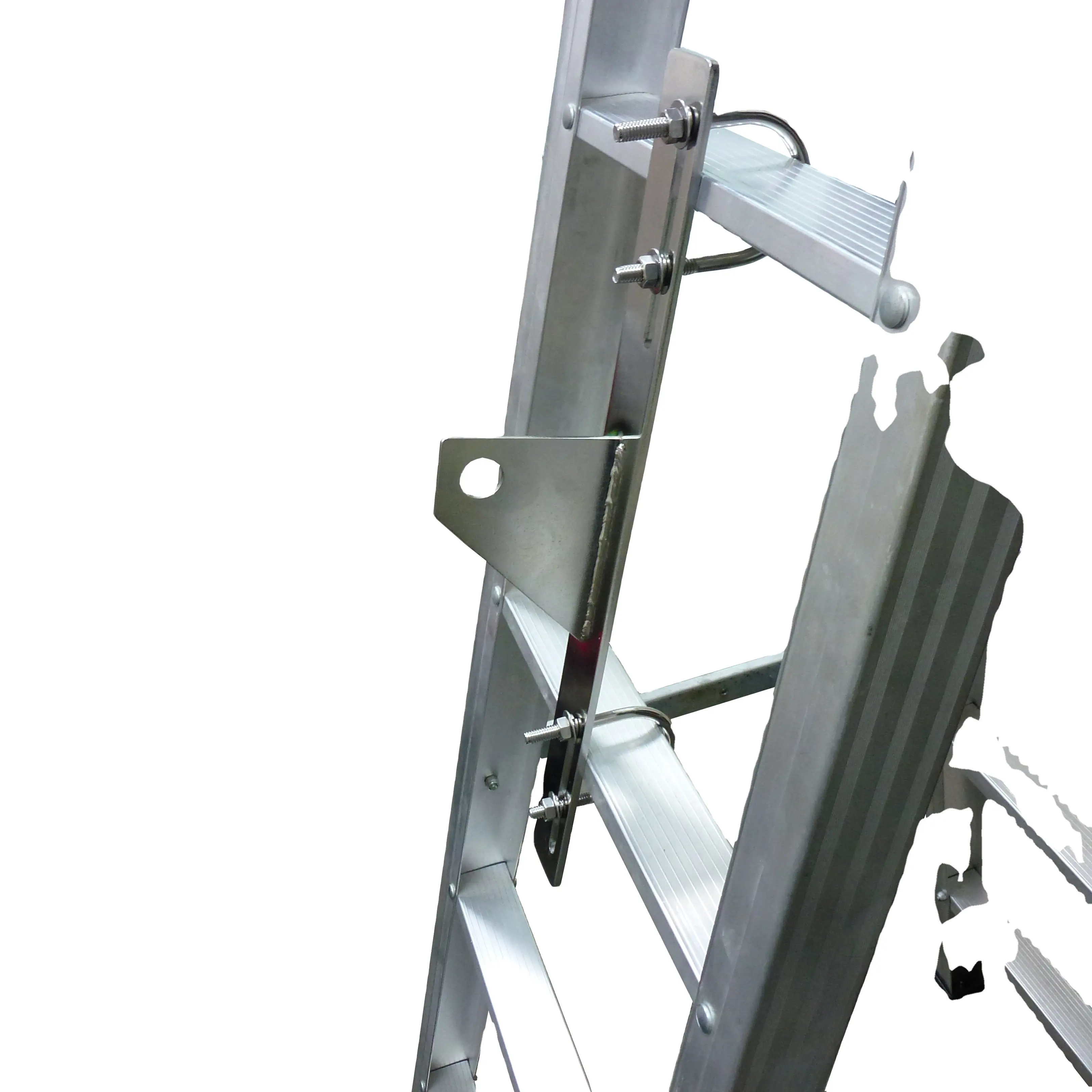 Ponto de ancoragem da extremidade da escada com parafusos em U, sistema de escada vertical, guia de cabo de fio de linha salva-vidas para cabo de 8 mm