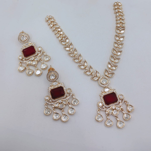 Ensemble collier et boucles d'oreilles pour femme JeweleMarket, plaqué or, pierres en cristal, perles ethniques, pour mariage, fiançailles, anniversaire, fête, cadeau - Product Image 5