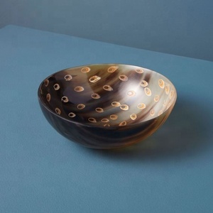 Cuenco pequeño para servir hecho a mano con acabado de cuerno de buey natural desechable para el mejor servicio de comida para fiestas cuerno de búfalo artesanal - Product Image 6