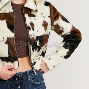 Chaquetas de Cuero Vacuno para Mujer, Fabricante Personalizado, Venta al Por Mayor, Chaqueta de Moda Femenina, Nuevo Estilo, Chaquetas de Cuero Vacuno Originales - Product Image 6