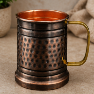 Vajilla de Cobre Texturizado y Martillado de Alta Resistencia BaronCraft con Asa, Vajilla Ecológica para Uso Doméstico - Product Image 4