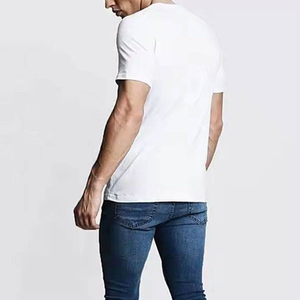 Camisetas de Cuello Redondo para Hombre, Ajustadas, de Poliéster/Algodón, Personalizadas, Sólidas, Transpirables, de Secado Rápido, con Impresión Digital en el Logotipo Frontal, Casuales - Product Image 5