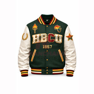 Chaqueta universitaria HBCU para hombre – Chaqueta universitaria estilo retro inspirada en universidades históricamente afiliadas a la comunidad negra - Product Image 1