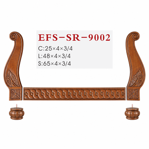Custom Solid Wood Carved <b>Bed</b> Headboard Crown Decorative Furniture Component OEM Manufacturer - Product Image 2