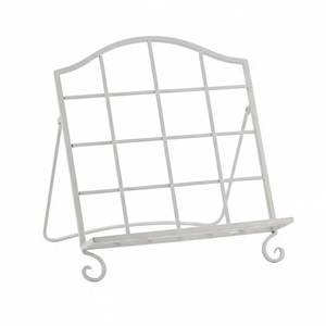 Support de livre de recettes en métal noir réglable avec motif feuille pour comptoir de cuisine domestique - Product Image 2
