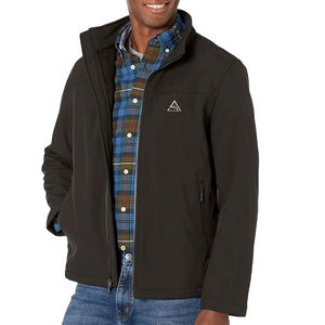 Chaqueta Softshell de Diseño Superior a Precio de Fábrica para Hombre, Transpirable, Tallas Grandes, Servicio OEM ODM, Cuello Alto, con Capucha y Cierre de Cremallera - Product Image 4