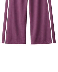 Pantalon de survêtement large pour femme, à rayures latérales, taille haute, coupe décontractée, avec cordon élastique, pour le sport et la détente, fournisseur OEM - Product Image 6