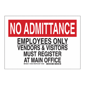 Señal de Seguridad de Prohibido la Entrada, Reflectante, Solo para Empleados, para Interiores y Exteriores - Product Image 1