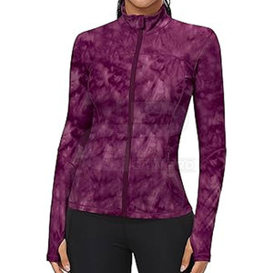 <b>Women</b> Yoga <b>Jacket</b> <b>Lightweight</b> Stretch Fabric Breathable Long Sleeve Slim Fit Sports <b>Jacket</b> For Gym Running And Fitness Training - Product Image 4