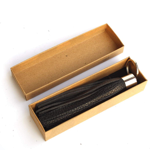 Vente en gros directe d'usine, porte-clés en cuir véritable avec logo personnalisé - Product Image 5