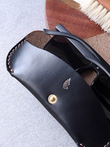 New Genuine Leather Classic Handmade <b>Glasses</b> Cover Luxury Eyewear <b>Case</b> Water Resistant Lightweight Sunglasses Pouch LGC-0122 - Product Image 4