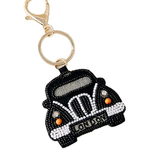 Amuleto de Bolso con Cuentas Hecho a Mano, Accesorio Tradicional Indio, con Perlas, Artesanía Ecológica de Expertos Artesanos - Product Image 3