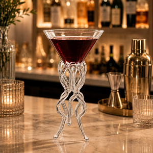 Copa de Vino Tinto Bohemia Transparente Hecha a Mano, Moderna, de 20 cm de Altura y 10.5 cm de Diámetro, Tallo Largo, Ligera, Apta para Lavavajillas, para Cócteles y Fiestas - Product Image 2