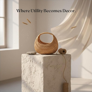 Attractive Design Woven Rattan Serving Fruit Hanging Basket Custom Size Tabletop Decoration Wholesale Price Home Decorate Basket - Product Image 3