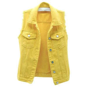 Nuevo Chaleco Vaquero Morado de Moda para Mujer, Chaleco Casual de Otoño, Sin Mangas, Ajustado, Chaqueta Vaquera de Color, Top Estilo Urbano - Product Image 3