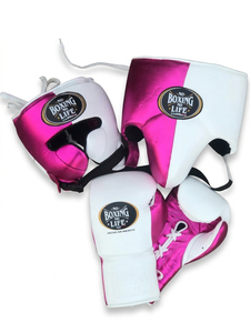 Complete Protective <b>Boxing</b> Training Gear with Head Guard Groin Guard and Lace Up Gloves - Product Image 2