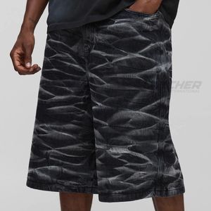 Shorts en jean délavé pour hommes, style streetwear Y2K, couleurs et tailles personnalisables, écologiques et respirants, vente en gros - Product Image 1