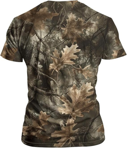 เสื้อยืดลายพรางสำหรับผู้ชาย แขนสั้น เนื้อผ้าระบายอากาศได้ดี เหมาะสำหรับกิจกรรมกลางแจ้ง ป้องกันแบคทีเรีย - Product Image 2